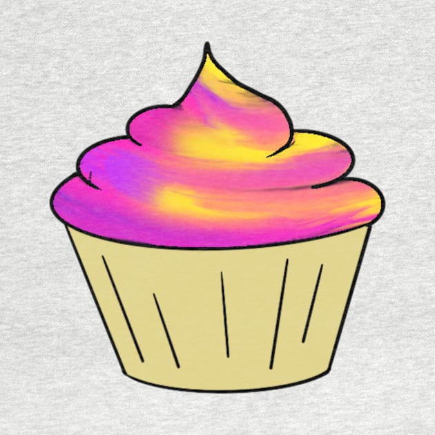 vanilla pink cupcake by xaxuokxenx